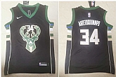 Youth Bucks 34 Giannis Antetokounmpo Black Nike Swingman Jersey,baseball caps,new era cap wholesale,wholesale hats